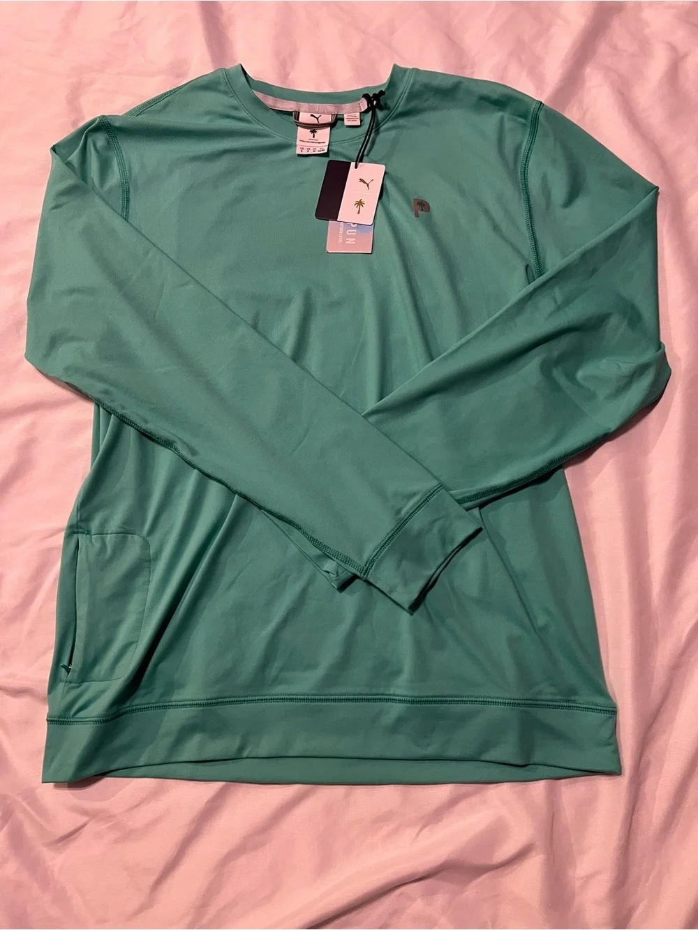Puma Men's Crewneck Sweater in Teal
